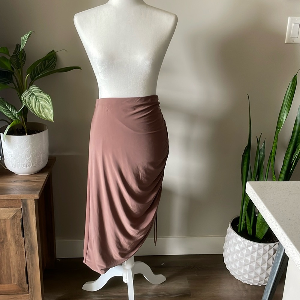 Asymmetrical Ruched Skirt